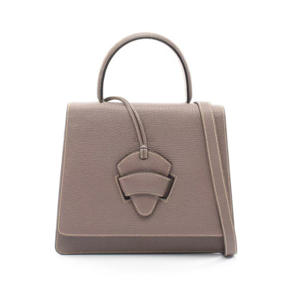 Loewe Barcelona Handbag Leather Beige Cream